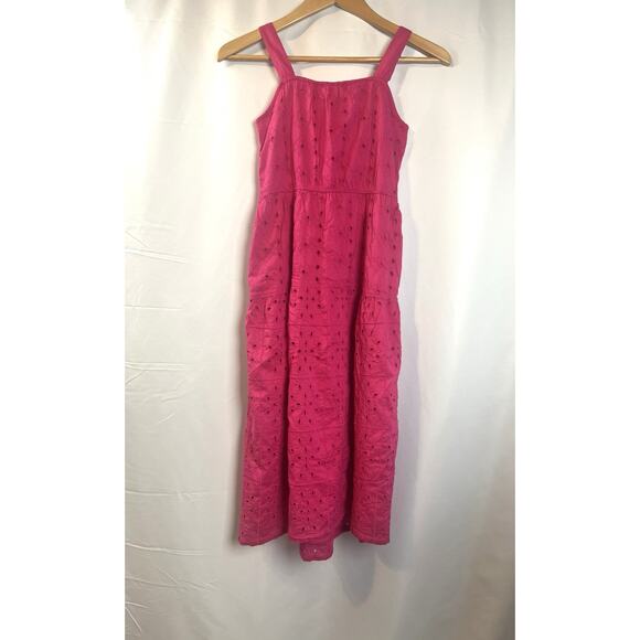 Abercrombie And Fitch Girls Sun-kissed Pink Eyelet Cottage Dress Size 11/12 - Picture 3 of 10